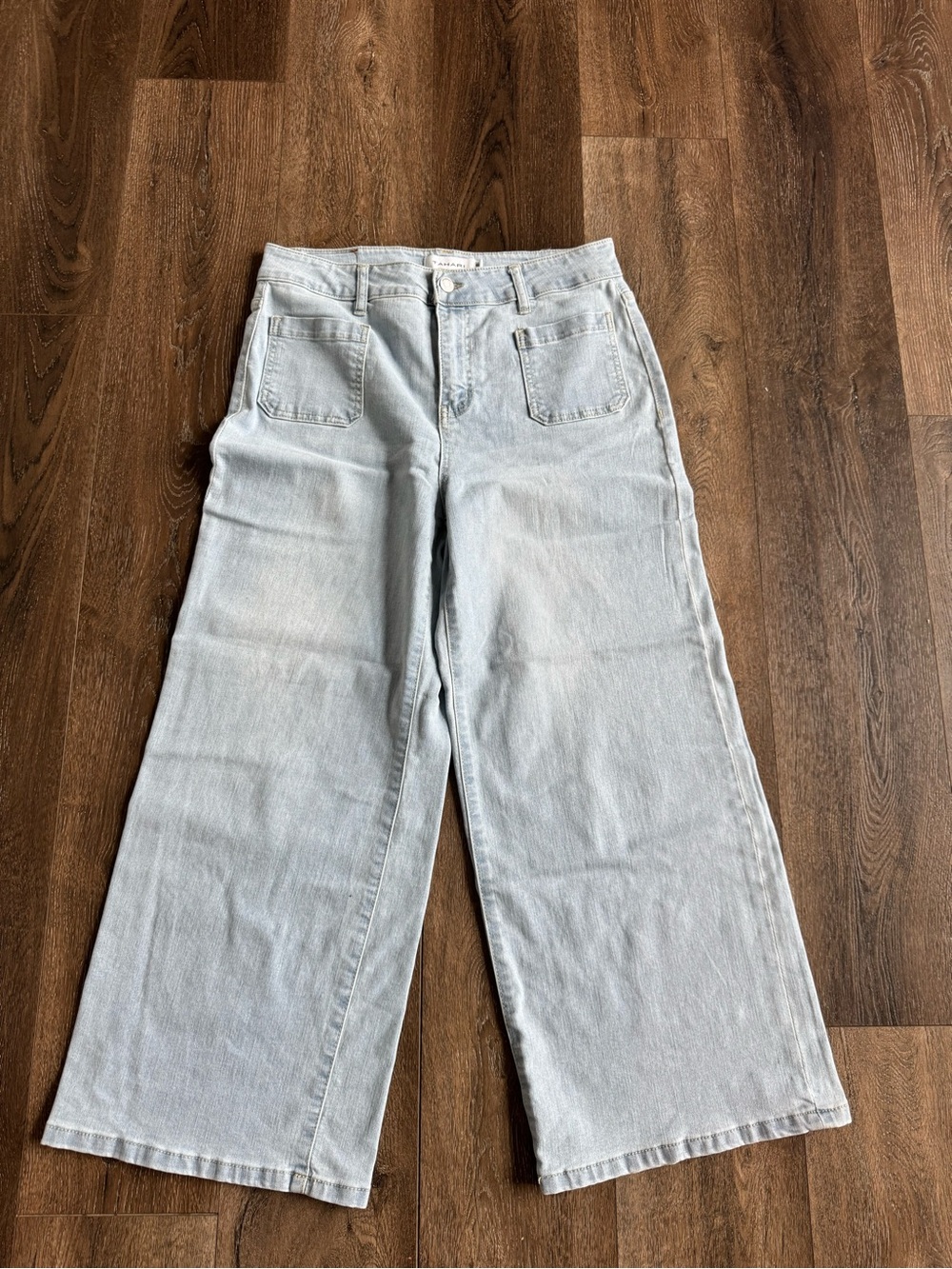 Tahari High-Rise Light Blue Wide-Leg Jeans for Women Size 6/28
